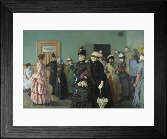 Framed Print : Albertine to See the Police Surgeon, Started 1885, ended 1887. Creator: Christian Krohg Framed Print : Albertine to See the Police Surgeon, Started 1885, ended 1887. Creator: Christian Krohg