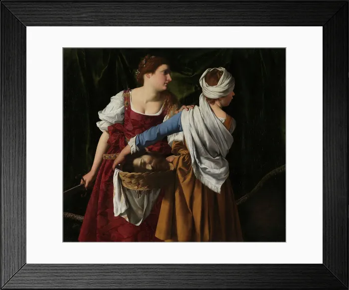 Framed Print : Judith and her Maidservant with the Head of Holofernes, c1608-1612. Creators: Orazio Gentileschi, Artemisia Gentileschi Framed Print : Judith and her Maidservant with the Head of Holofernes, c1608-1612. Creators: Orazio Gentileschi, Artemisia Gentileschi