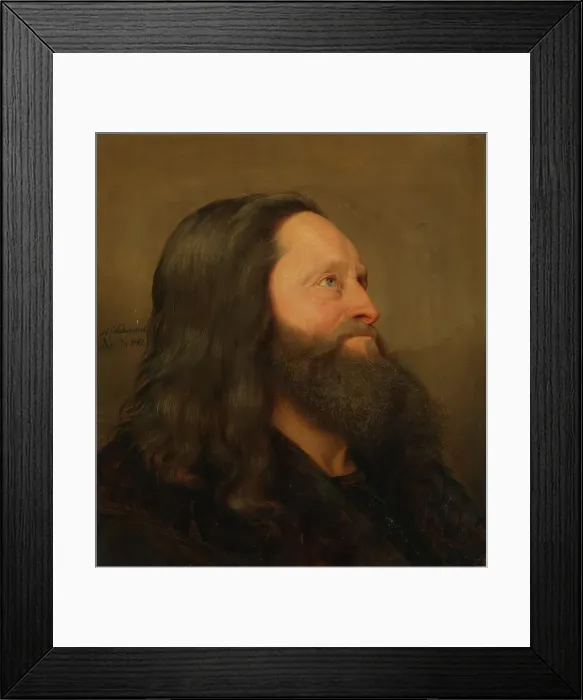 Framed Print : Portrait Study of an old Man, 1842. Creator: Adolph Tidemand Framed Print : Portrait Study of an old Man, 1842. Creator: Adolph Tidemand