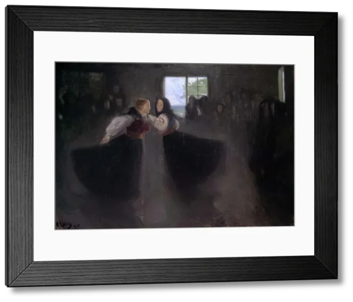 Framed Print : Girls dancing, 1895. Creator: Halfdan Egedius Framed Print : Girls dancing, 1895. Creator: Halfdan Egedius