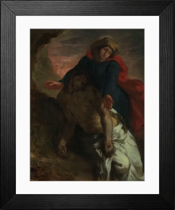 Framed Print : Pieta, c1850. Creator: Eugene Delacroix Framed Print : Pieta, c1850. Creator: Eugene Delacroix
