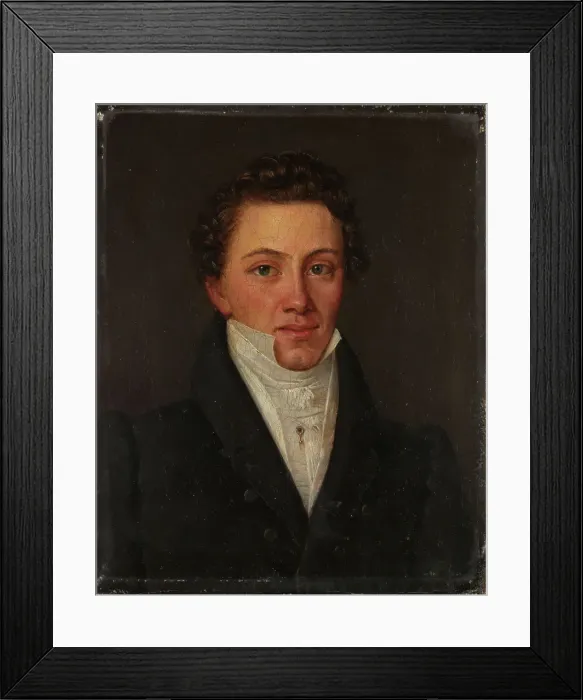 Framed Print : Portrait of Johan Tscherning, 1829. Creator: Knud Baade Framed Print : Portrait of Johan Tscherning, 1829. Creator: Knud Baade