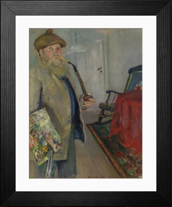Framed Print : Self-Portrait, 1883. Creator: Christian Krohg Framed Print : Self-Portrait, 1883. Creator: Christian Krohg