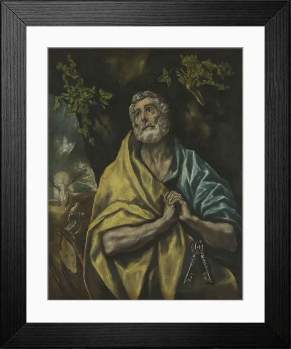 Framed Print : Tears of St. Peter, 1590s. Creator: El Greco Framed Print : Tears of St. Peter, 1590s. Creator: El Greco