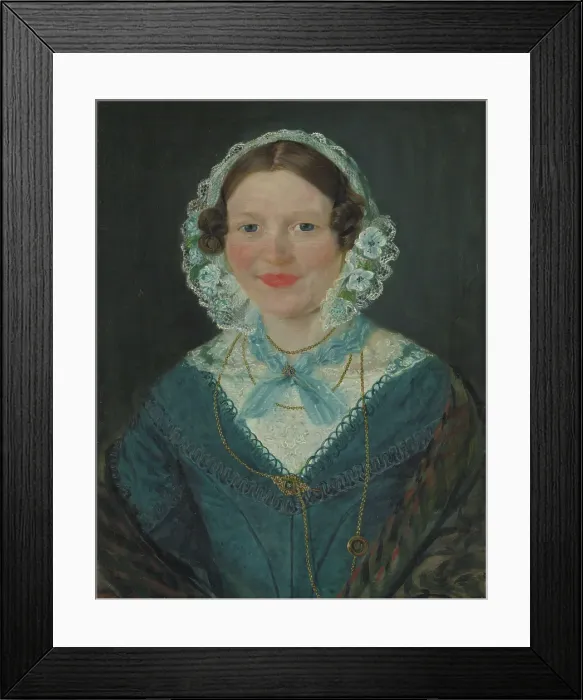 Framed Print : Portrait of Engel Marie Delphin, b. Lange, 1844. Creator: Matthias Stoltenberg Framed Print : Portrait of Engel Marie Delphin, b. Lange, 1844. Creator: Matthias Stoltenberg