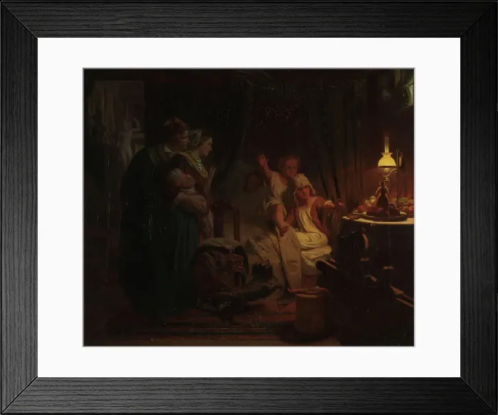 Framed Print : A Christmas Morning, 1855. Creator: Eduard Geselschap