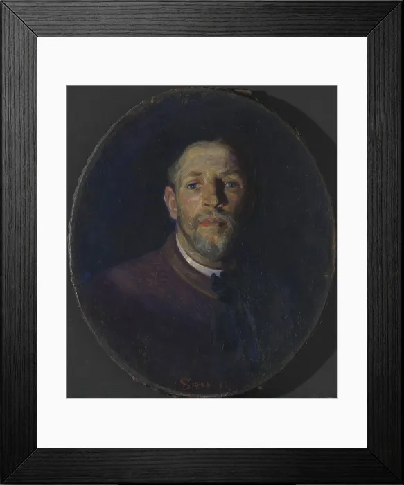 Framed Print : Self portrait, 1890-1891. Creator: Fritz Syberg Framed Print : Self portrait, 1890-1891. Creator: Fritz Syberg