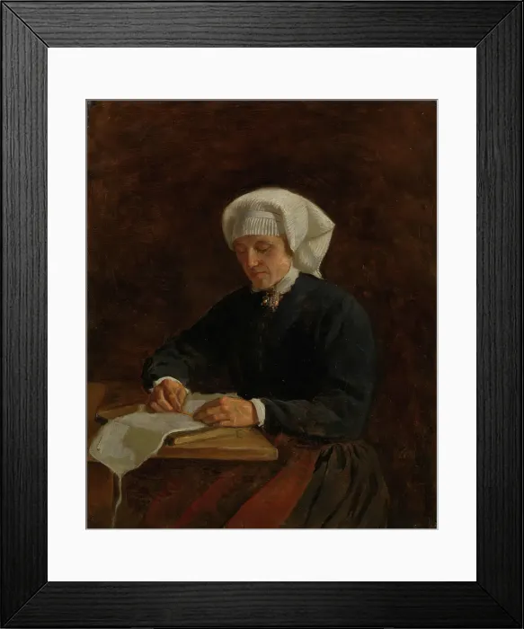 Framed Print : Peasant Woman from Vikoy, 1873. Creator: Adolph Tidemand Framed Print : Peasant Woman from Vikoy, 1873. Creator: Adolph Tidemand