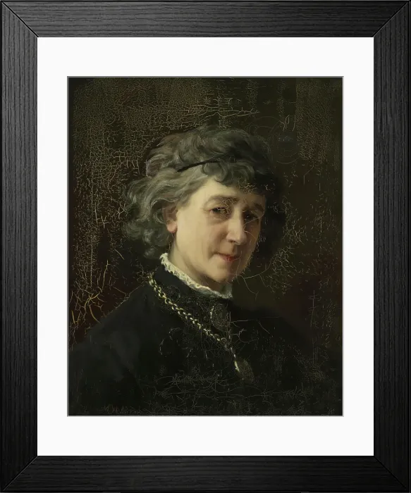 Framed Print : Self-Portrait, 1890. Creator: Johanne Mathilde Dietrichson Framed Print : Self-Portrait, 1890. Creator: Johanne Mathilde Dietrichson
