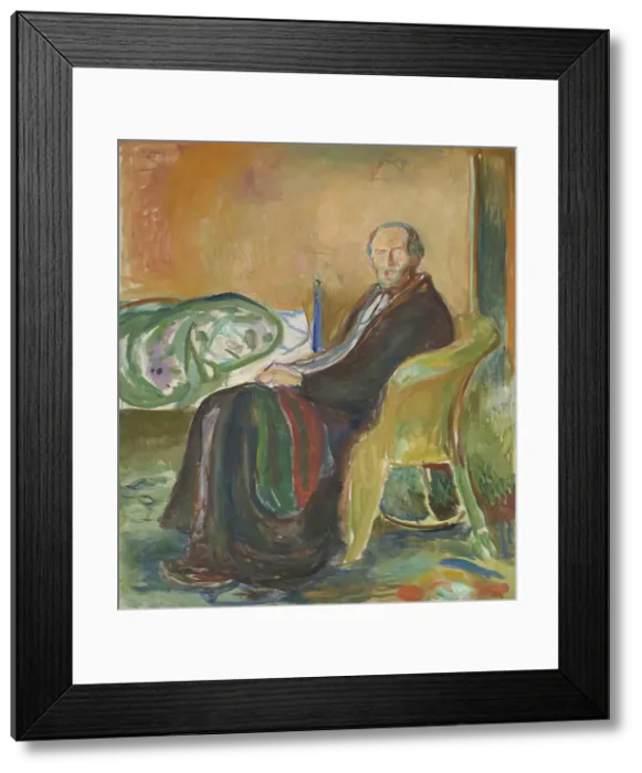 Framed Print : Self-Portrait with the Spanish Flu, 1919. Creator: Edvard Munch Framed Print : Self-Portrait with the Spanish Flu, 1919. Creator: Edvard Munch