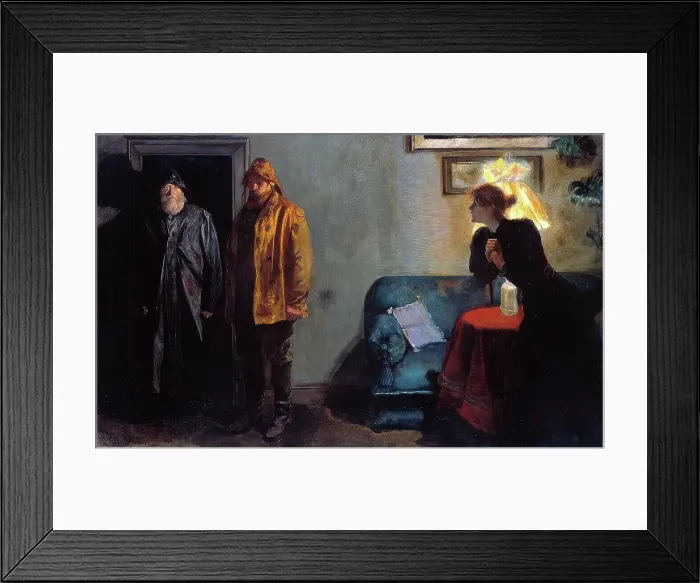 Framed Print : Eye-Witnesses, 1895. Creator: Christian Krohg Framed Print : Eye-Witnesses, 1895. Creator: Christian Krohg