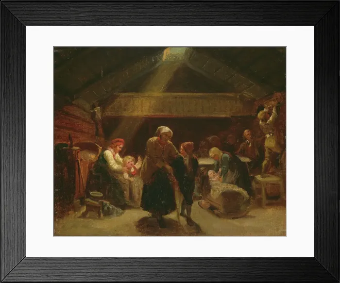Framed Print : Sunday Morning in a Farmer's House, c1834-1870. Creator: Adolph Tidemand Framed Print : Sunday Morning in a Farmer's House, c1834-1870. Creator: Adolph Tidemand