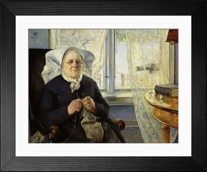 Framed Print : Portrait of Mor Utne, 1888. Creator: Eilif Peterssen Framed Print : Portrait of Mor Utne, 1888. Creator: Eilif Peterssen