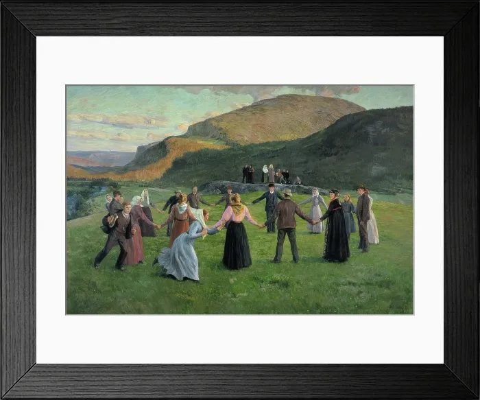 Framed Print : Youth Festivity in Eggedal, 1895. Creator: Christian Skredsvig Framed Print : Youth Festivity in Eggedal, 1895. Creator: Christian Skredsvig