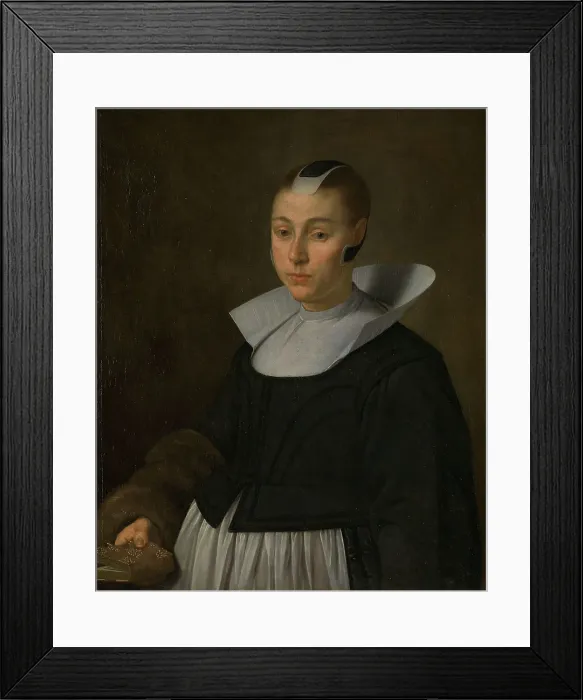 Framed Print : Portrait of young woman, beginning of 17th century. Creator: Unknown Framed Print : Portrait of young woman, beginning of 17th century. Creator: Unknown
