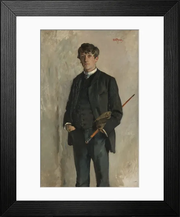Framed Print : Portrait of the Painter Kalle Lochen, 1885. Creator: Eilif Peterssen Framed Print : Portrait of the Painter Kalle Lochen, 1885. Creator: Eilif Peterssen
