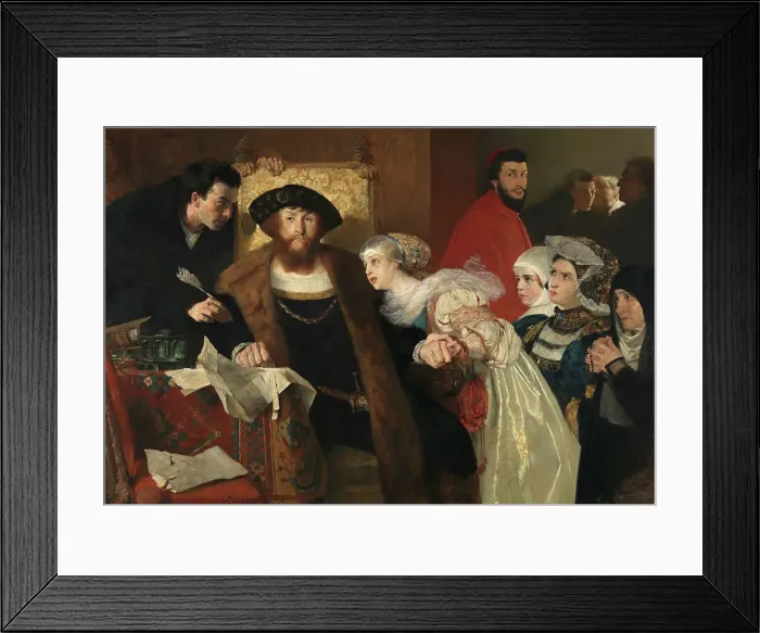 Framed Print : Christian II signing the Death Warrant of Torben Oxe, 1875-1876. Creator: Eilif Peterssen Framed Print : Christian II signing the Death Warrant of Torben Oxe, 1875-1876. Creator: Eilif Peterssen