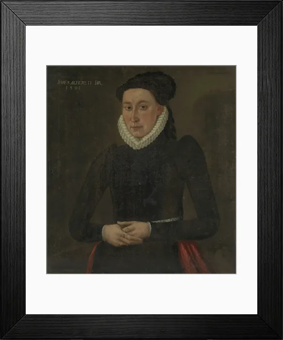 Framed Print : Queen Dowager Sophie of Denmark (?), 1591. Creator: Unknown Framed Print : Queen Dowager Sophie of Denmark (?), 1591. Creator: Unknown