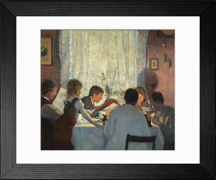Framed Print : Morning Mood, 1885. Creator: Gustav Wentzel Framed Print : Morning Mood, 1885. Creator: Gustav Wentzel