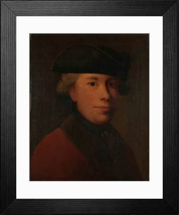 Framed Print : Man with a wooden hat, probably 18th century. Creator: Unknown Framed Print : Man with a wooden hat, probably 18th century. Creator: Unknown