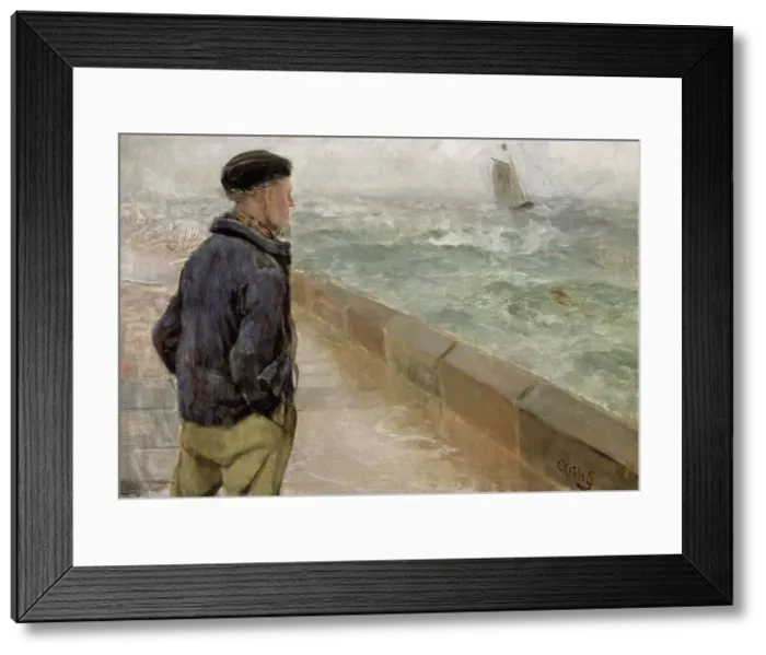 Framed Print : A French Sailor, 1897. Creator: Christian Krohg Framed Print : A French Sailor, 1897. Creator: Christian Krohg