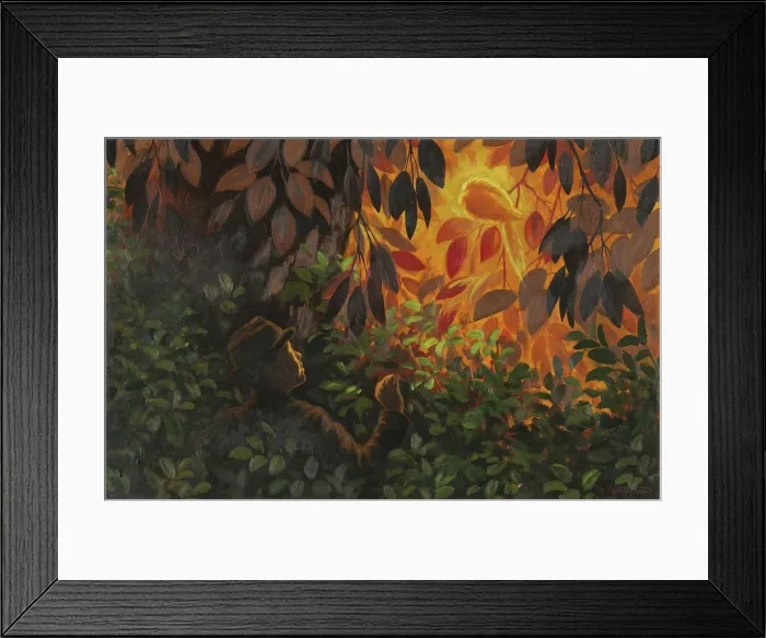 Framed Print : The Ash Lad and the Golden Bird; For Soria Moria Palace, series consisting... 1900. Creator: Theodor Kittelsen Framed Print : The Ash Lad and the Golden Bird; For Soria Moria Palace, series consisting... 1900. Creator: Theodor Kittelsen