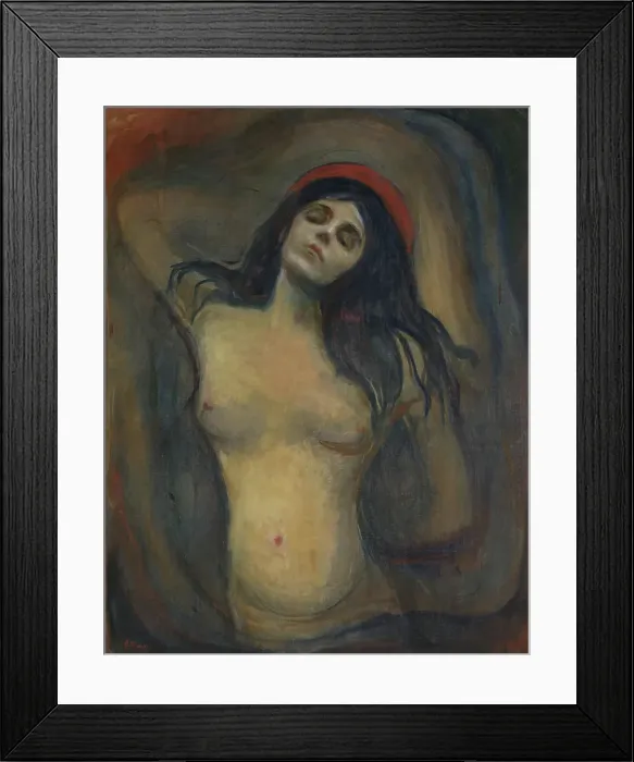 Framed Print : Madonna, 1894. Creator: Edvard Munch