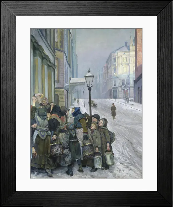 Framed Print : Struggle for Existence, 1889. Creator: Christian Krohg Framed Print : Struggle for Existence, 1889. Creator: Christian Krohg