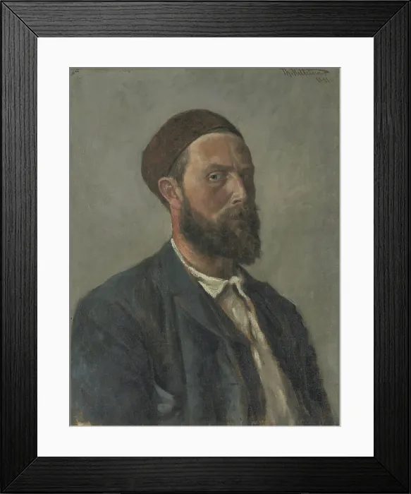 Framed Print : Self-Portrait, 1891. Creator: Theodor Kittelsen Framed Print : Self-Portrait, 1891. Creator: Theodor Kittelsen