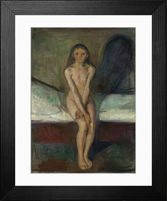 Framed Print : Puberty, 1894. Creator: Edvard Munch Framed Print : Puberty, 1894. Creator: Edvard Munch