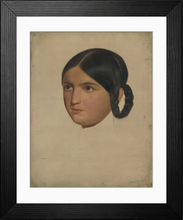 Framed Print : Portrat Study of Mariuccia, 1842. Creator: Adolph Tidemand Framed Print : Portrat Study of Mariuccia, 1842. Creator: Adolph Tidemand