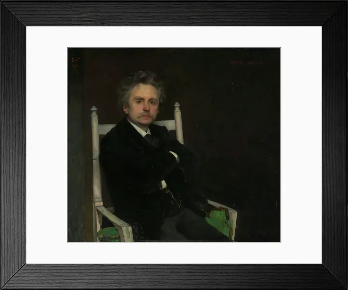 Framed Print : Portrait of the Composer Edvard Grieg, 1891. Creator: Eilif Peterssen Framed Print : Portrait of the Composer Edvard Grieg, 1891. Creator: Eilif Peterssen