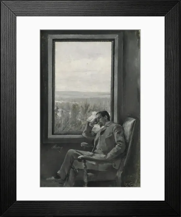 Framed Print : Portrait of the Painter Christian Skredsvig, 1891. Creator: Christian Krohg Framed Print : Portrait of the Painter Christian Skredsvig, 1891. Creator: Christian Krohg