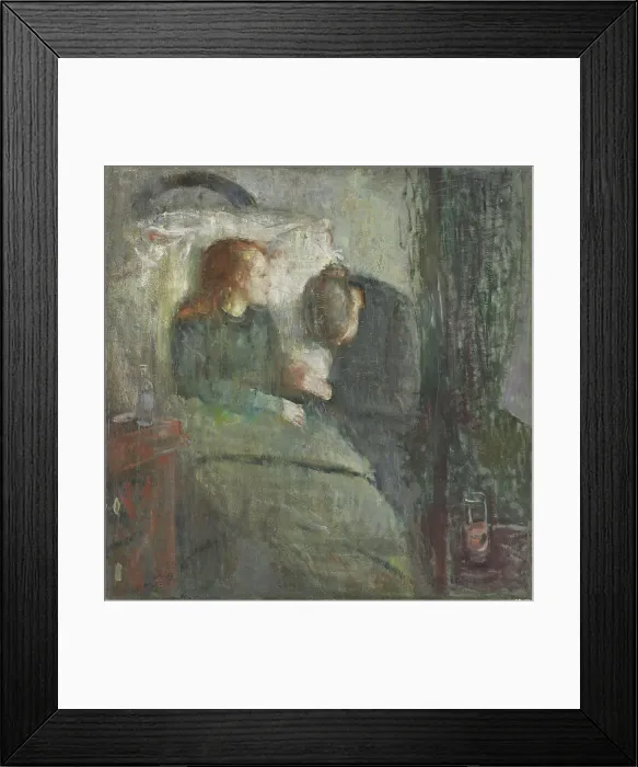Framed Print : The Sick Child, between 1885 and 1886. Creator: Edvard Munch Framed Print : The Sick Child, between 1885 and 1886. Creator: Edvard Munch
