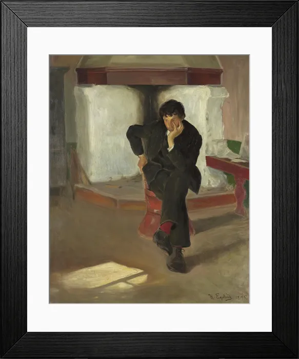 Framed Print : The Dreamer. The Artist Torleiv Stadskleiv, 1895. Creator: Halfdan Egedius Framed Print : The Dreamer. The Artist Torleiv Stadskleiv, 1895. Creator: Halfdan Egedius