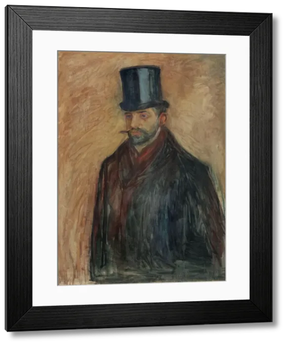 Framed Print : Julius Meier-Graefe, probably 1894. Creator: Edvard Munch Framed Print : Julius Meier-Graefe, probably 1894. Creator: Edvard Munch