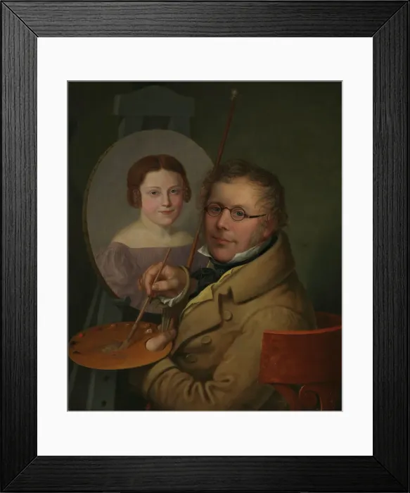 Framed Print : Portrait of Sophie and Jacob Munch, 1836. Creator: Jacob Munch Framed Print : Portrait of Sophie and Jacob Munch, 1836. Creator: Jacob Munch