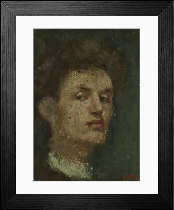 Framed Print : Self-Portrait, 1886. Creator: Edvard Munch Framed Print : Self-Portrait, 1886. Creator: Edvard Munch