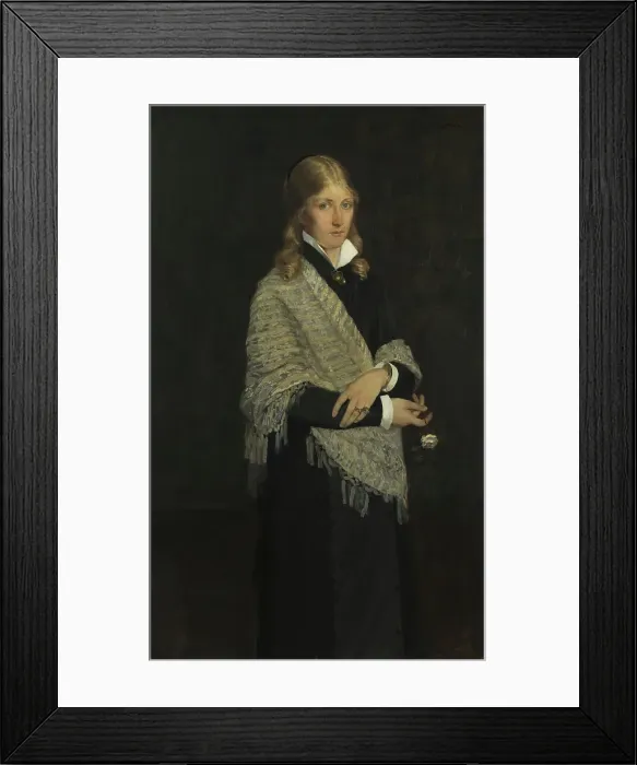 Framed Print : Portrait of the Painter Andrea Gram, 1878. Creator: Eilif Peterssen Framed Print : Portrait of the Painter Andrea Gram, 1878. Creator: Eilif Peterssen