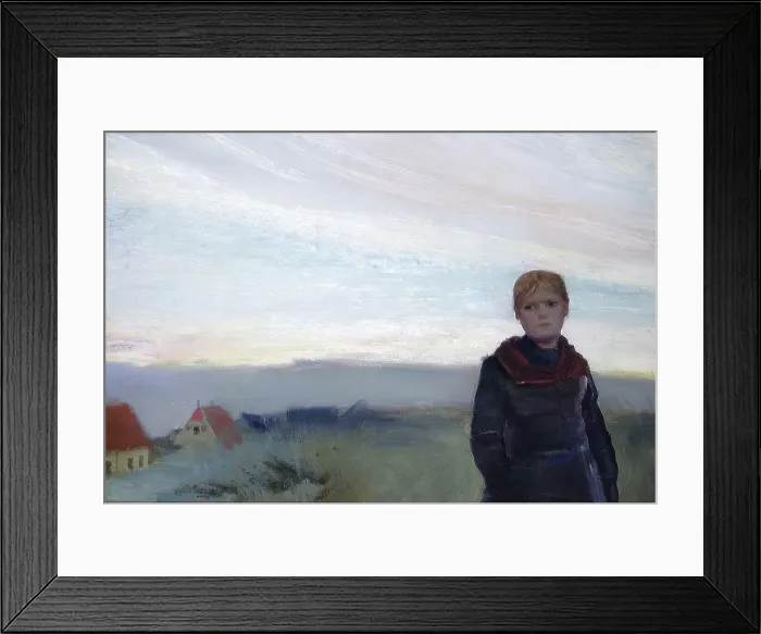 Framed Print : The little Gaihede Girl, probably 1888. Creator: Christian Krohg