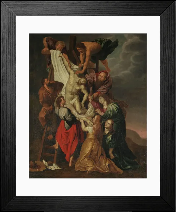 Framed Print : The Descent from the Cross. Copy after Rubens, probably 18th century. Creator: Unknown Framed Print : The Descent from the Cross. Copy after Rubens, probably 18th century. Creator: Unknown