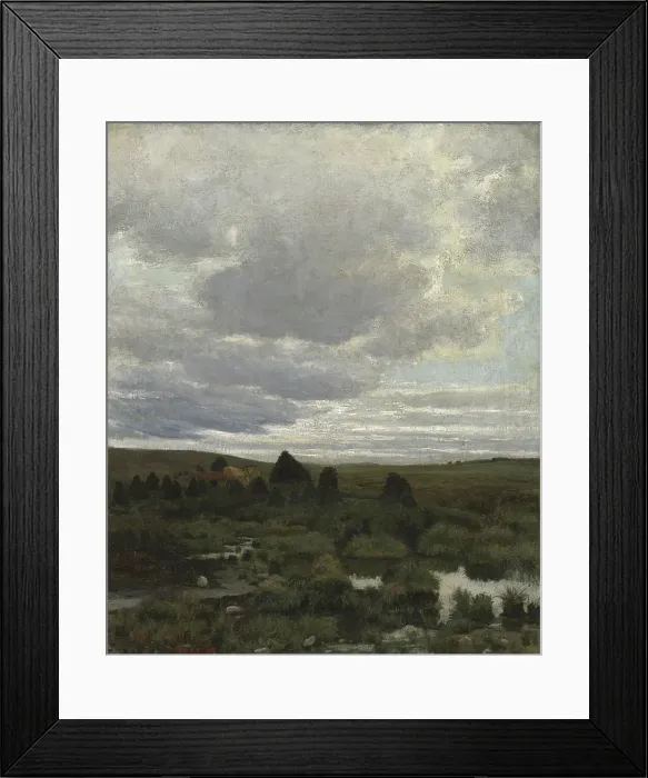 Framed Print : Peat Bog at Jaeren, 1882. Creator: Kitty Lange Kielland Framed Print : Peat Bog at Jaeren, 1882. Creator: Kitty Lange Kielland