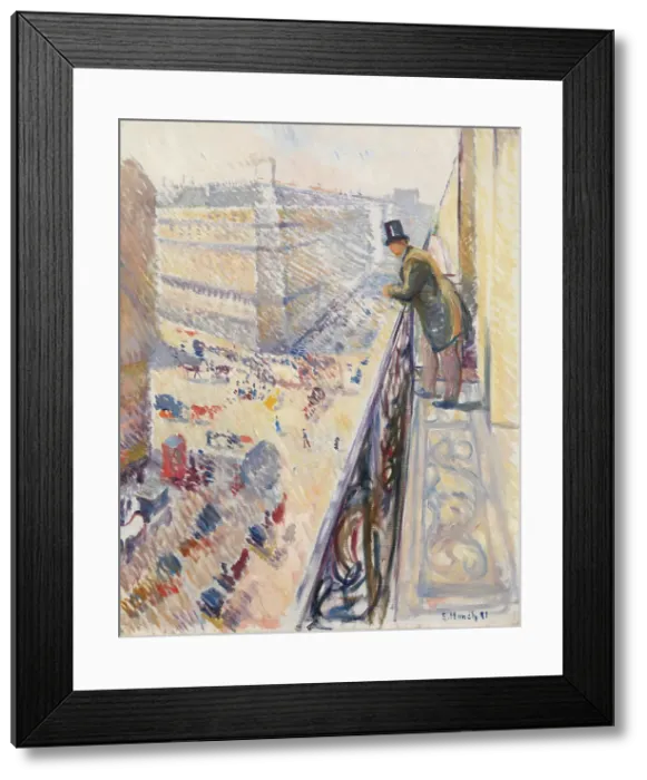 Framed Print : Rue Lafayette, 1891. Creator: Edvard Munch Framed Print : Rue Lafayette, 1891. Creator: Edvard Munch