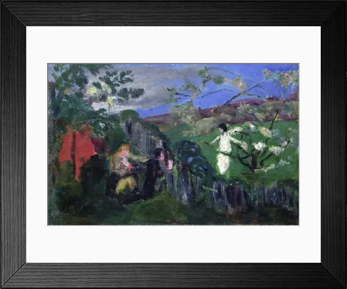 Framed Print : Landscape with Figures, before 1907. Creator: Nikolai Johannes Astrup Framed Print : Landscape with Figures, before 1907. Creator: Nikolai Johannes Astrup