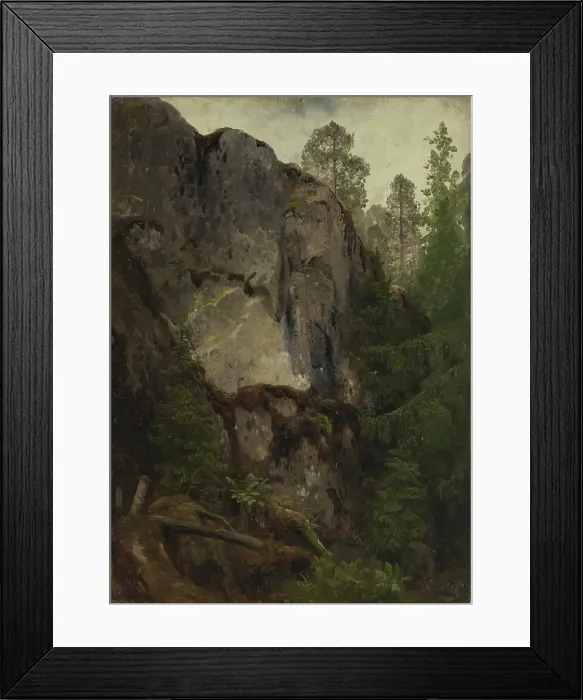 Framed Print : Study of a Ravine, probably 1851. Creator: Herman August Cappelen Framed Print : Study of a Ravine, probably 1851. Creator: Herman August Cappelen