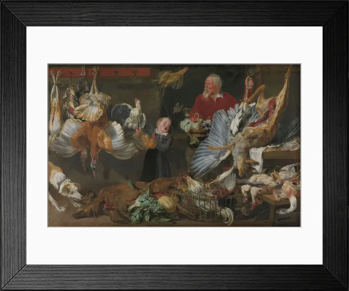 Framed Print : A game shop, 1625-1630. Creator: Frans Snyders Framed Print : A game shop, 1625-1630. Creator: Frans Snyders