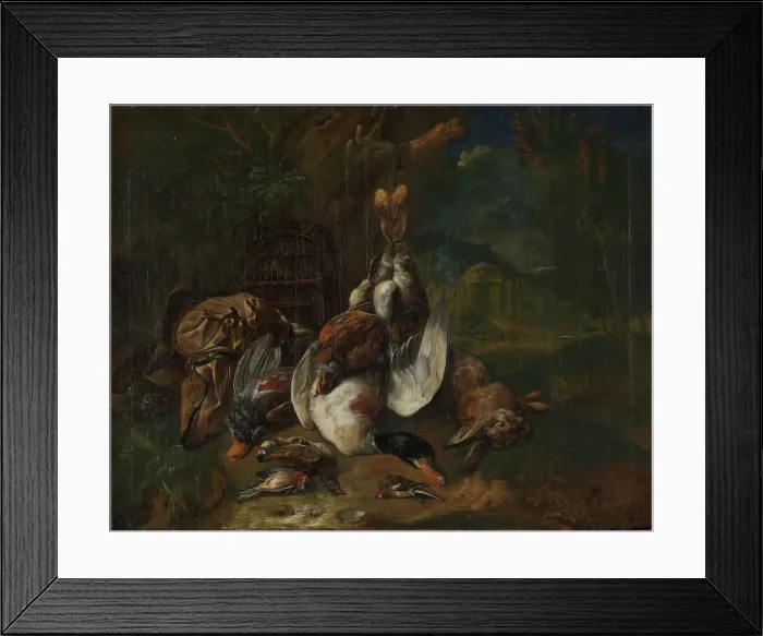 Framed Print : Game, c1700. Creator: Bernaert de Bridt Framed Print : Game, c1700. Creator: Bernaert de Bridt