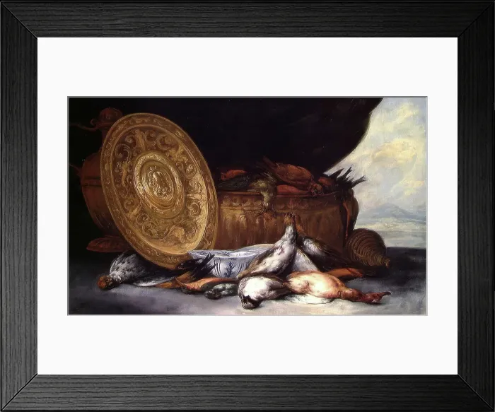 Framed Print : Still Life with dead Birds, 1610. Creator: Frans van Schney Framed Print : Still Life with dead Birds, 1610. Creator: Frans van Schney