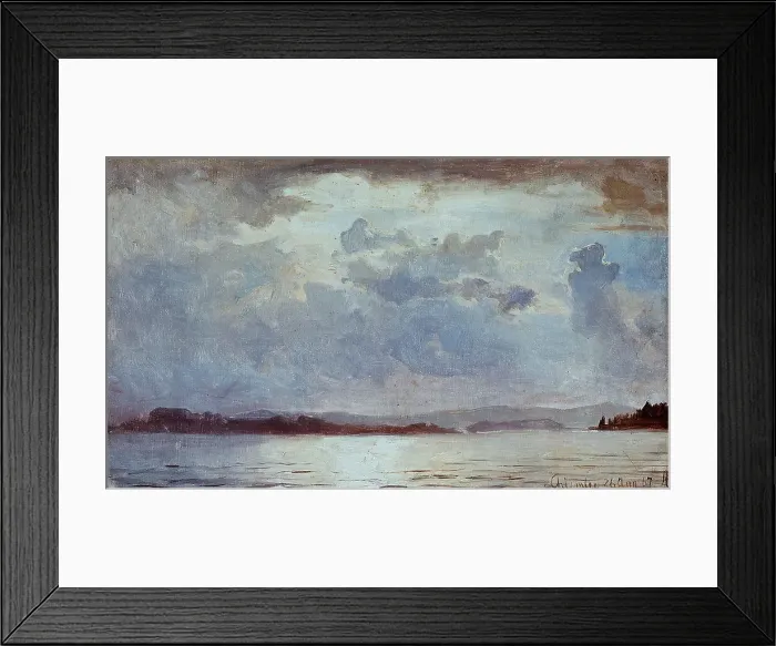 Framed Print : Thunder Clouds over the Chiemsee, 1867. Creator: Hans Gude Framed Print : Thunder Clouds over the Chiemsee, 1867. Creator: Hans Gude