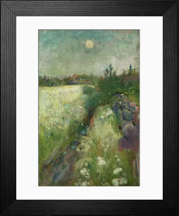 Framed Print : Flowery Meadow at Veierland, 1887. Creator: Edvard Munch Framed Print : Flowery Meadow at Veierland, 1887. Creator: Edvard Munch